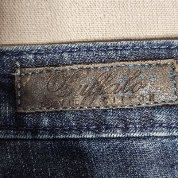 Buffalo David Bitton jeans Misha women's size 8x32 ink blue mid rise straight - Picture 5 of 13